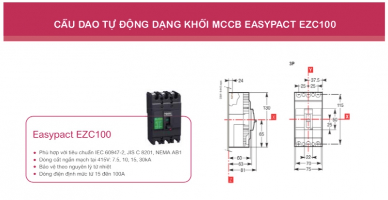 Catalogue MCCB easypact ezc100Schneider