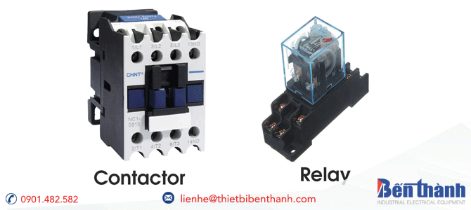 Sự khác nhau giữa contactor và relay