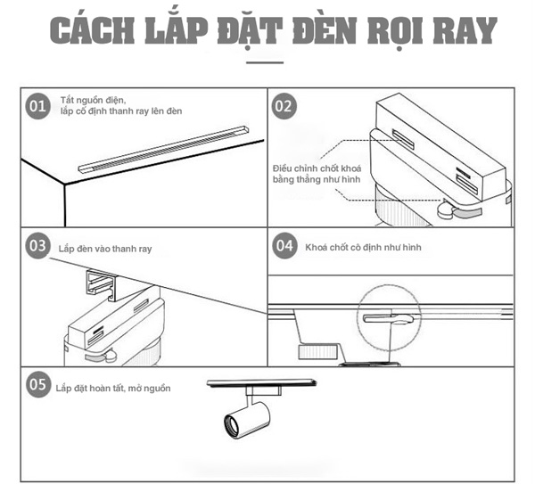 Hướng dẫn lắp đèn rọi ray Philips