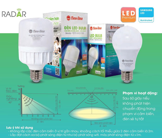 Bóng Led Bulb cảm ứng Rạng Đông