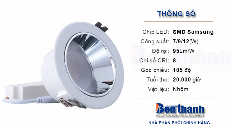 Đèn Led âm trần AT17 đổi màu Rạng Đông