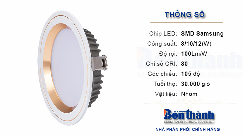 Đèn Led âm trần AT26 đổi màu Rạng Đông