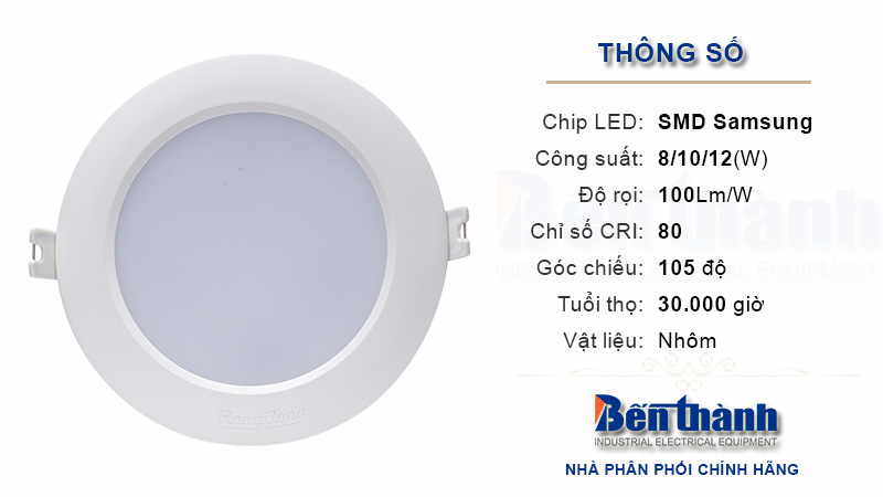 Đèn Led âm trần AT28 đổi màu Rạng Đông