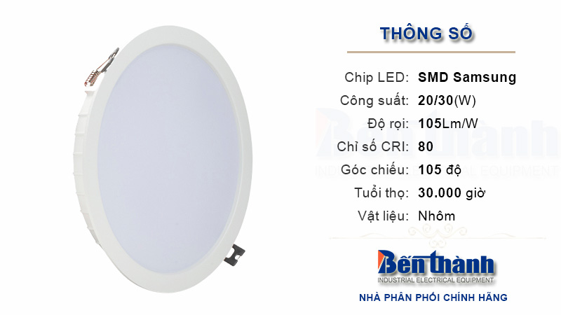 Đèn Led âm trần AT30 Rạng Đông