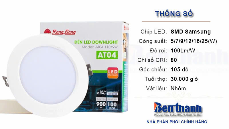 Đèn Led âm trần AT04 Rạng Đông