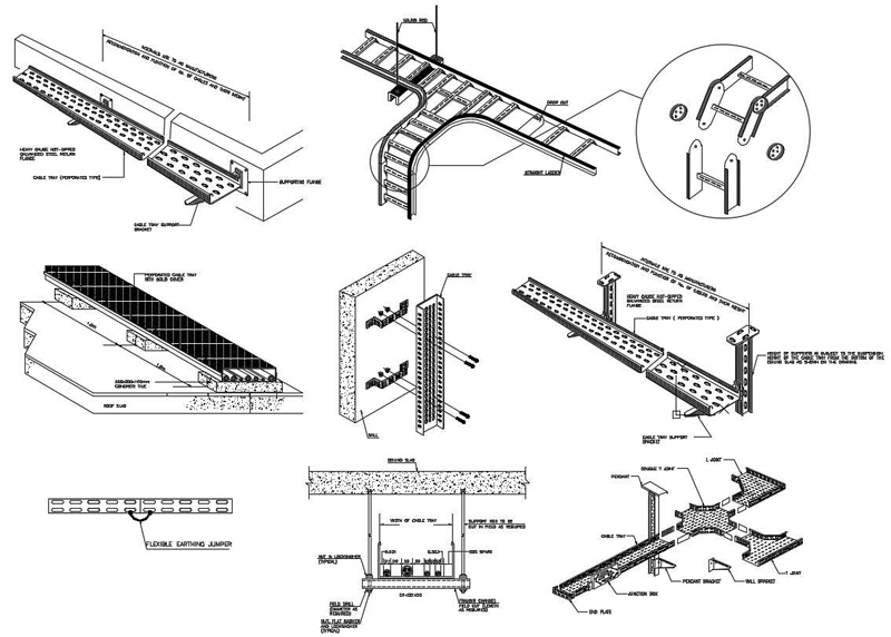 Bản vẽ thang máng cáp 