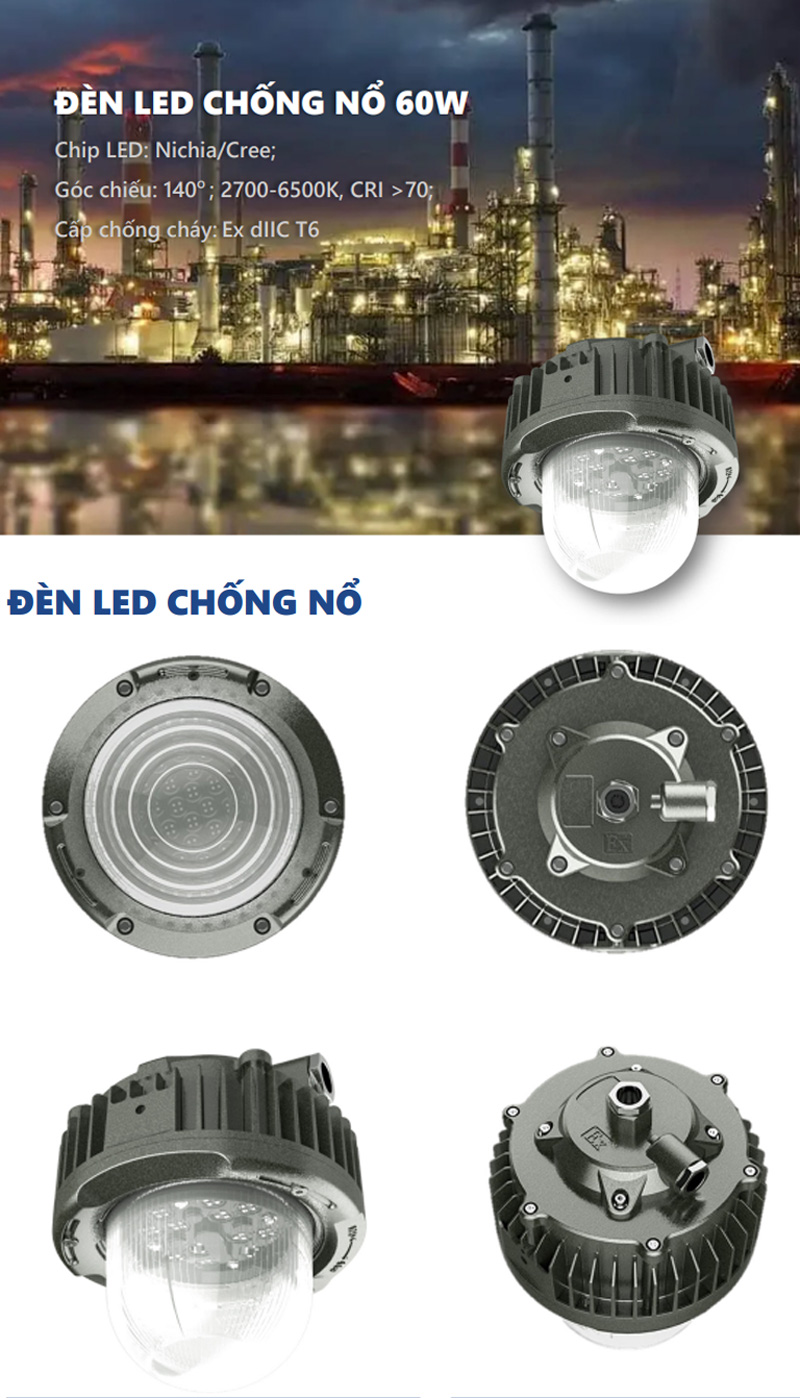 Top 5 mẫu đèn Highbay chống nổ tốt nhất cho nhà xưởng