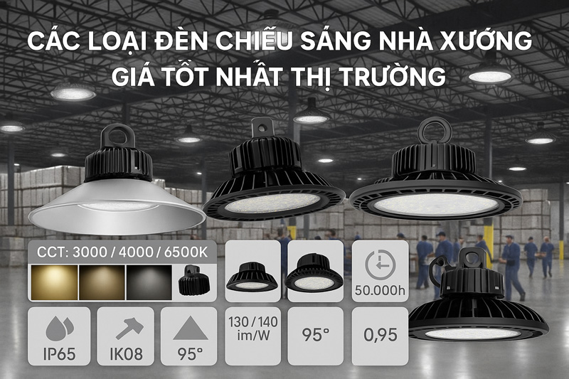 Giải pháp chiếu sáng nhà xưởng theo từng lĩnh vực sản xuất