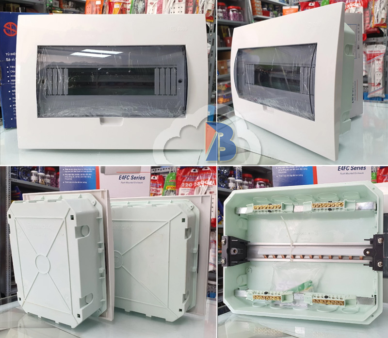 Kích thước tủ điện âm tường 14 module Sino