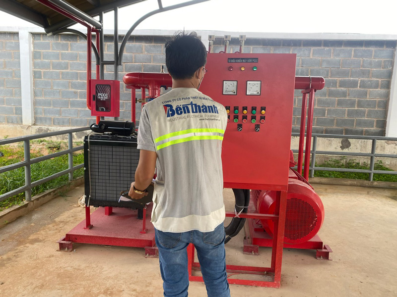 Lắp đặt tủ điều khiển bơm chữa cháy