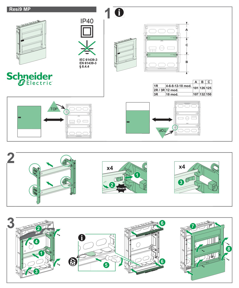 Tủ điện Schneider 4 module âm tường