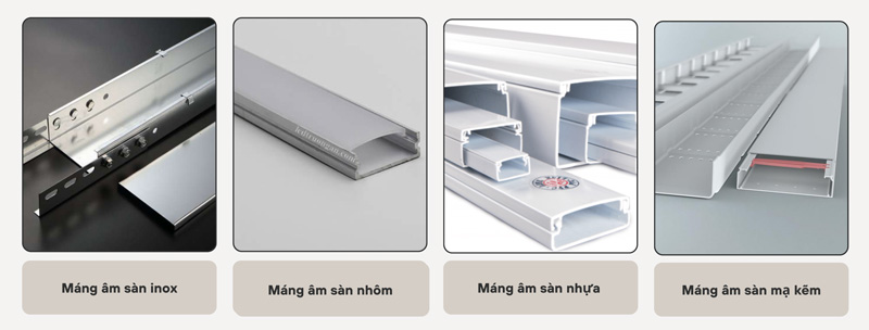 Các loại máng điện âm sàn