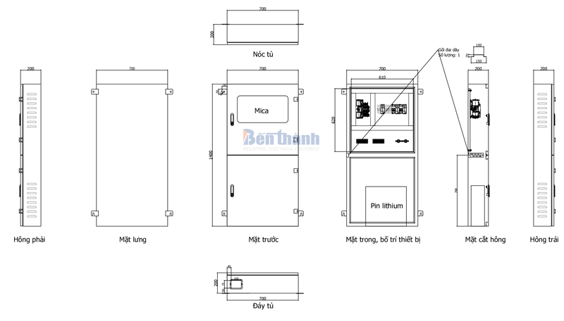 Bản vẽ cấu tạo tủ chống sét lan truyền