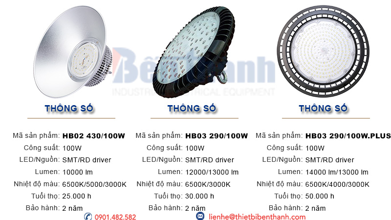 Đèn LED Highbay 100w Rạng Đông - Đèn nhà xưởng