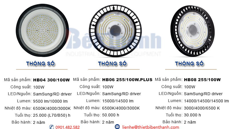 Đèn LED Highbay 100w Rạng Đông - Đèn nhà xưởng