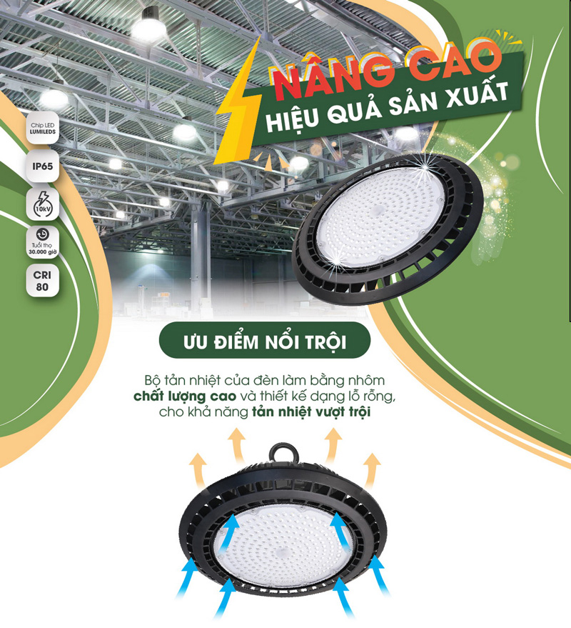 Đèn LED Highbay 250w Rạng Đông - Đèn nhà xưởng
