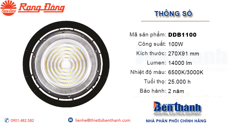 Đèn LED Highbay 100w Duhal