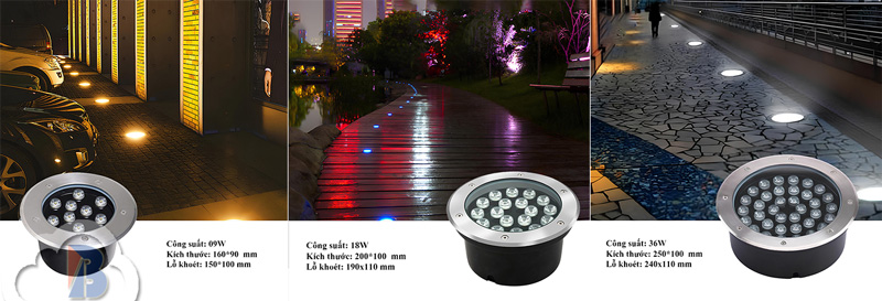Đèn pha âm đất chống nước và bụi chuyên cho cảnh quan sân vườn