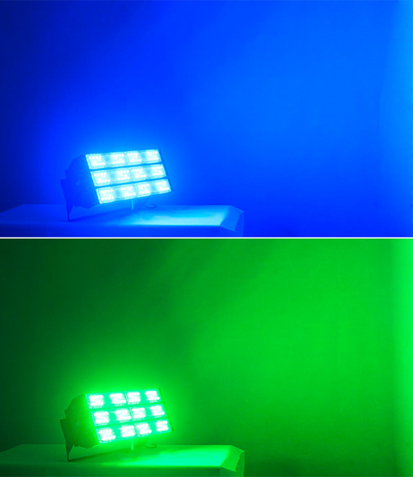 Đèn pha LED màu xanh tạo ánh sáng thư giãn cho hồ bơi sân vườn