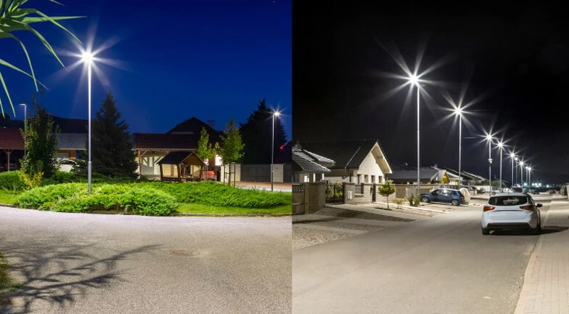 Đèn pha LED đường phố khu dân cư tiết kiệm năng lượng