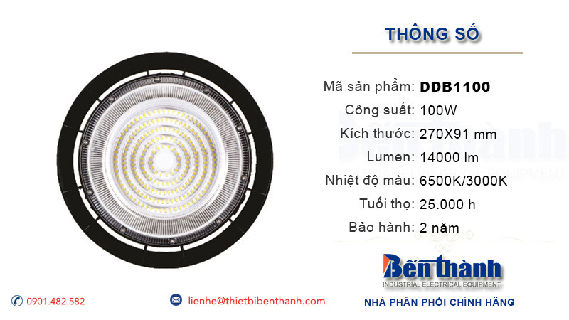 Đèn LED Highbay 100w Duhal