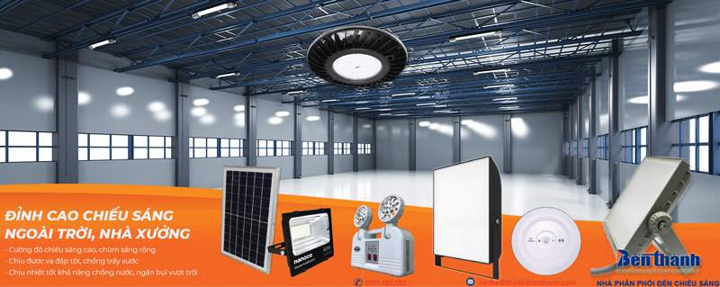 Đèn pha nhà xưởng công nghiệp chip LED tiết kiệm điện