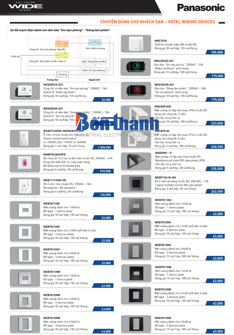 Catalog công tắc ổ cắm Panasonic