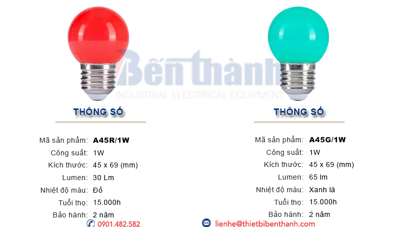 Bóng đèn Led Buldt trang trí 1W Rạng Đông