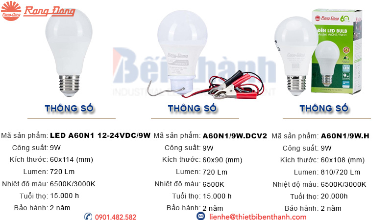 Bóng Đèn Led Bulb 9w Rạng Đông