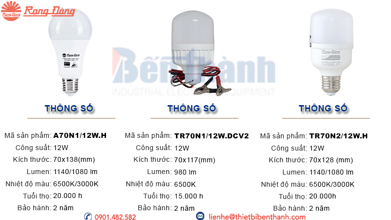 BÓNG ĐÈN LED BULB 12W RẠNG ĐÔNG