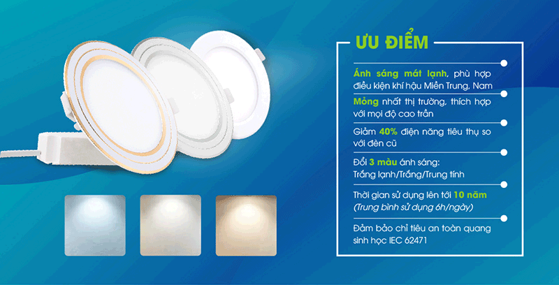 Đèn LED Âm Trần 5W Rạng Đông
