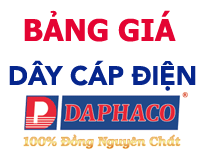 Bảng giá dây cáp điện Daphaco