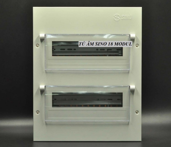 Kích thước tủ điện âm tường 18 module Sino