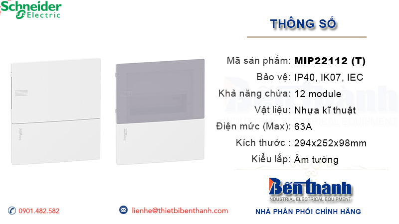 Tủ điện Schneider 12 module âm tường