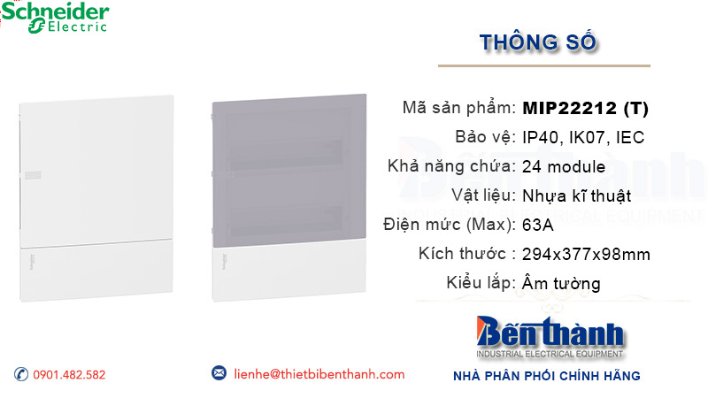 Tủ điện Schneider 24 module âm tường