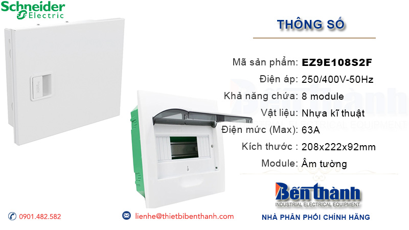 Tủ điện Schneider 4 module âm tường