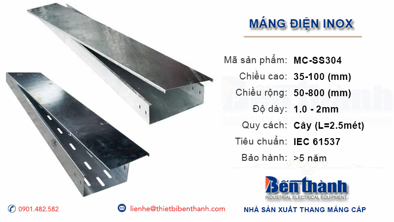 Vì sao máng điện inox 304 phù hợp với ngành thực phẩm và hóa chất?