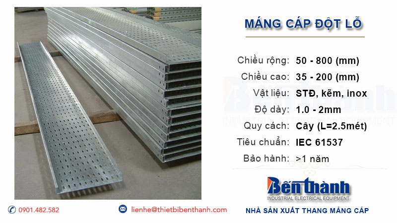 Cấu tạo và khả năng thoát nhiệt của máng cáp đục lỗ