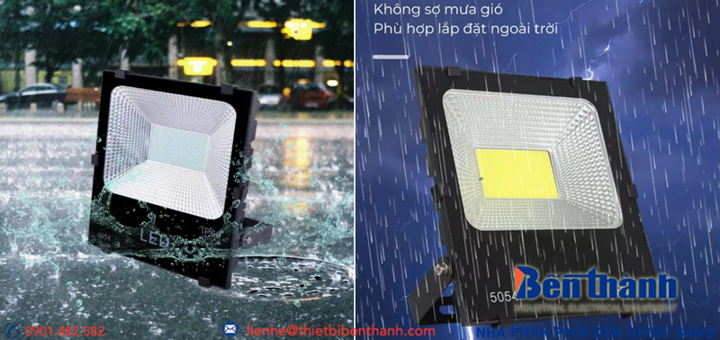 Đèn pha LED loại nào tốt khi dùng ngoài trời chịu mưa nắng bền lâu