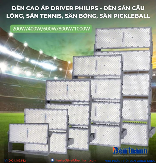 Đèn pha sân tennis chống chói đạt tiêu chuẩn thi đấu