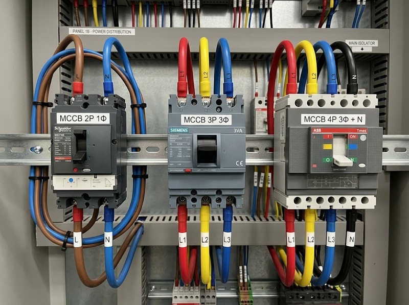 MCCB 2P, 3P và 4P khác nhau như thế nào?