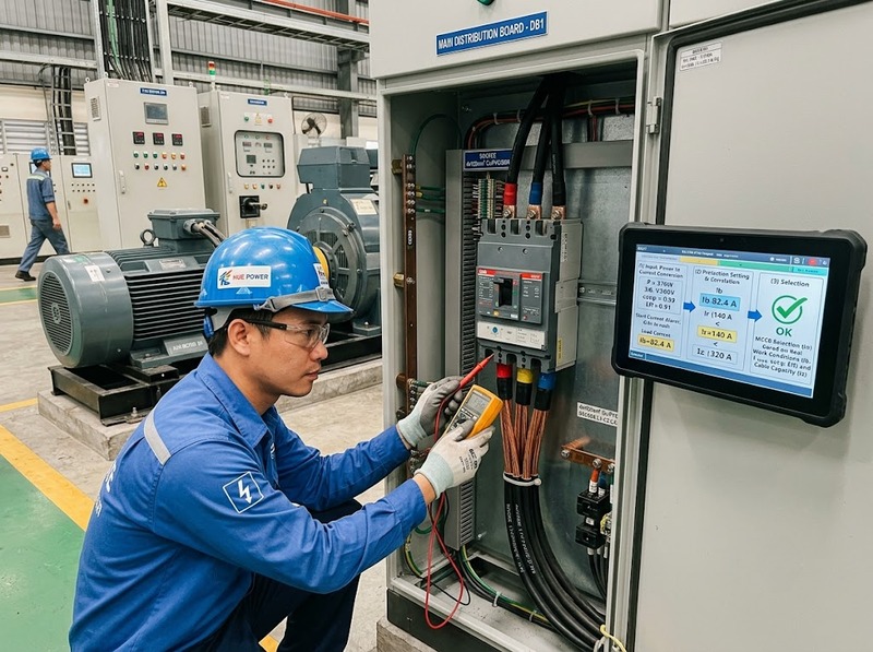 Cách chọn dòng MCCB theo công suất tải