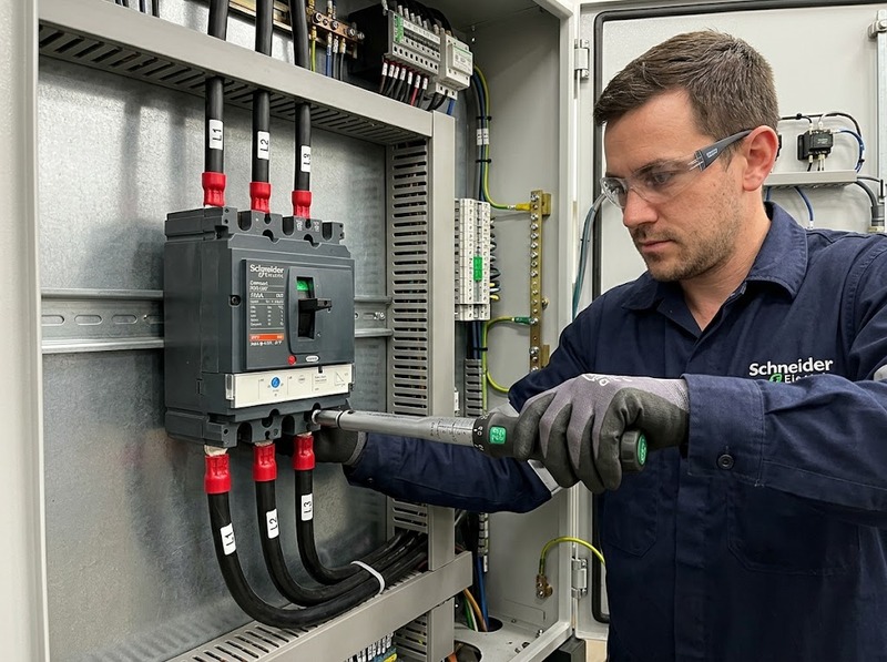 Cách đấu MCCB và kiểm soát lực siết đầu nối
