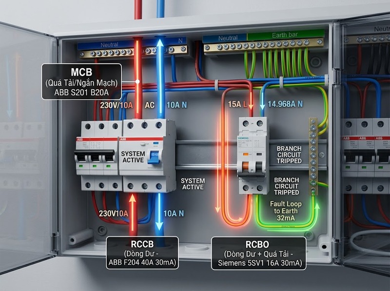 RCD và RCCB khác nhau như thế nào?