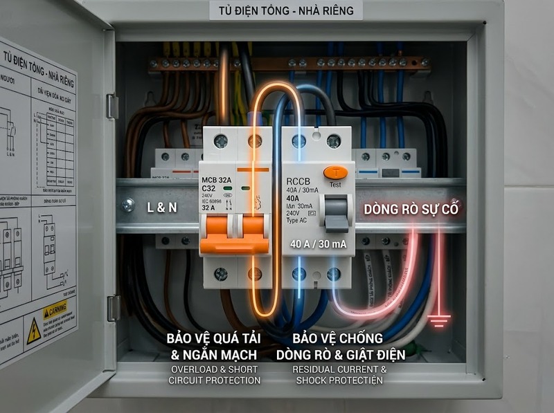 RCCB nên phối hợp với MCB như thế nào?
