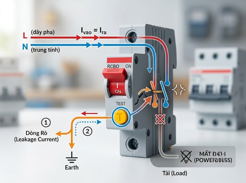 Nút Test RCBO dùng để làm gì và kiểm tra thế nào?