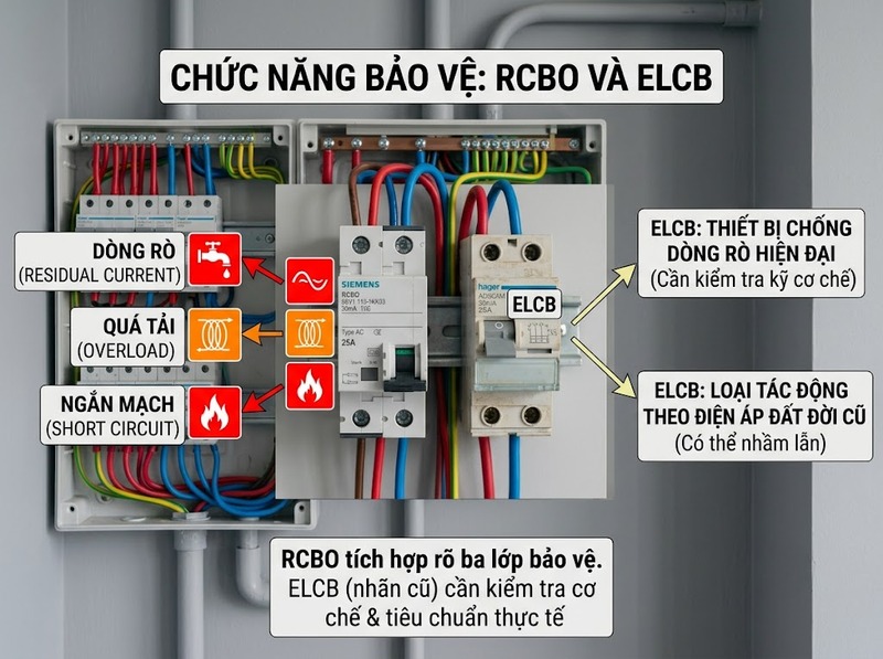 ELCB và RCBO khác nhau như thế nào?